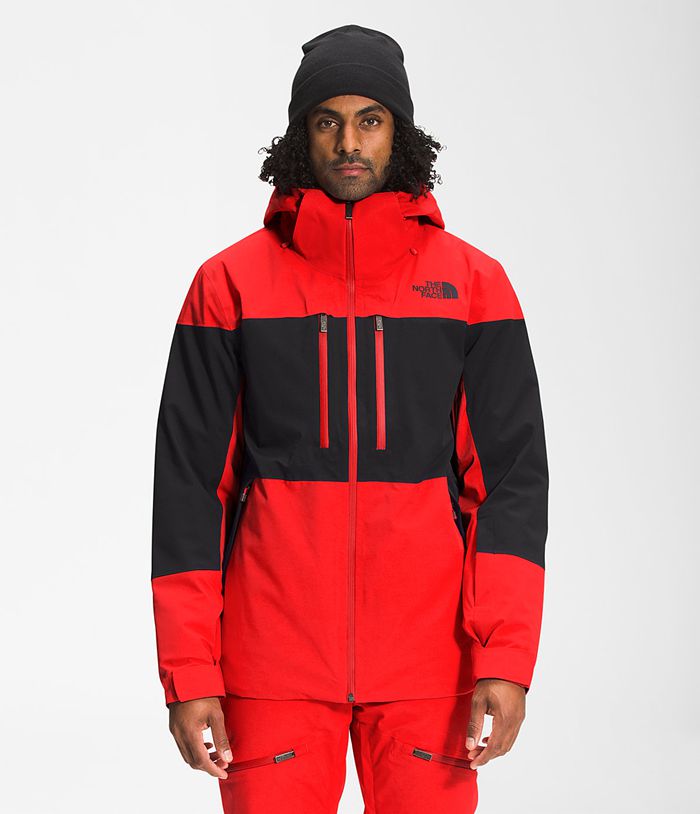 The North Face Rain Jacket Chakal Red/Black - Mens - Thailand KGRUM-0342